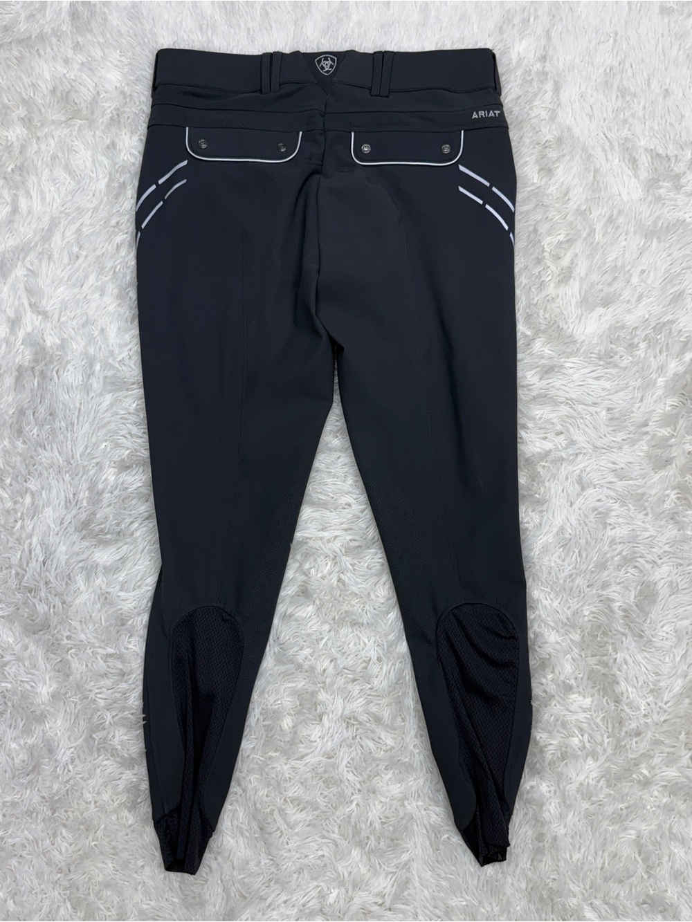 Women’s Size 34L Grey Ariat Knee Patch Horseback Riding Breeches - Picture 4 of 7